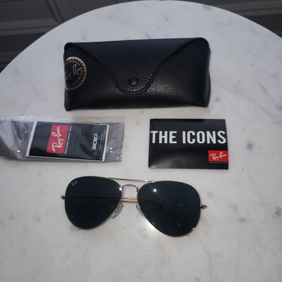 Ray-Ban Accessories - Rayban RB3025 aviator large metal L0205 58-14 135 3n Arista Gold/Green lens